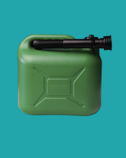 Metaplast 5.0 Litre U.N. Approved Plastic 'Boot' Fuel Can (Green)