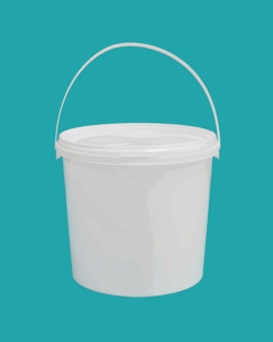 2.5L Light Bucket with Tamper Evident Lid & Plastic Handle