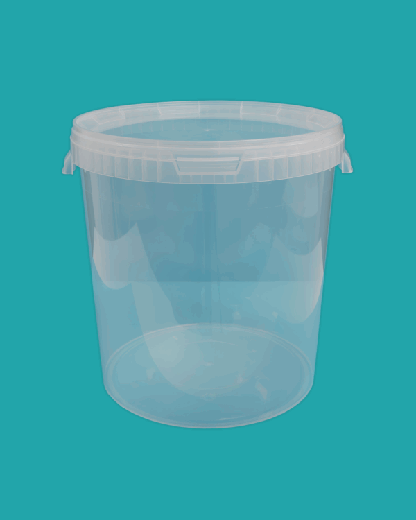 33ltr Clear Bucket with Lid