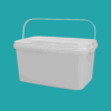 5ltr Rectangular Bucket White