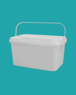 5ltr Rectangular Bucket White