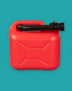 Metaplast 5.0 Litre U.N. Approved Plastic 'Boot' Fuel Can (Red)